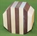 Bowl #421 - Striped Segmented Bowl Blank - Maple & Peruvian Walnut ~ 6 x 3 Tall ~ $39.99